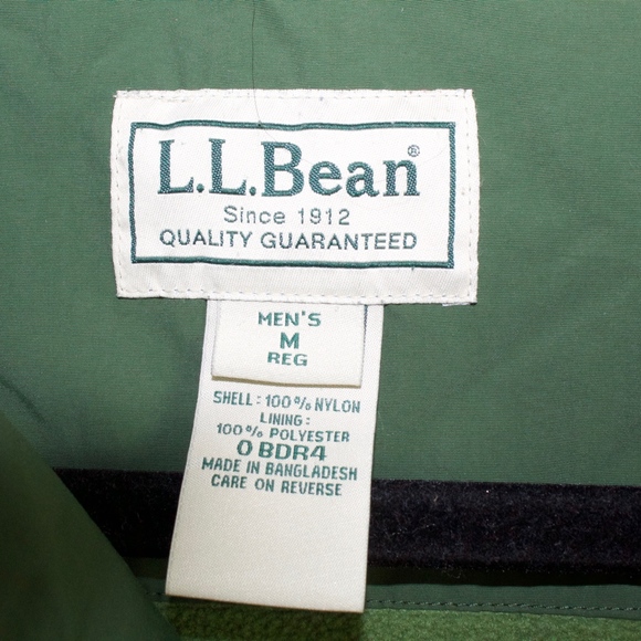 LL Bean Men's Green Vest Fleece Lined Size Medium - Picture 6 of 8